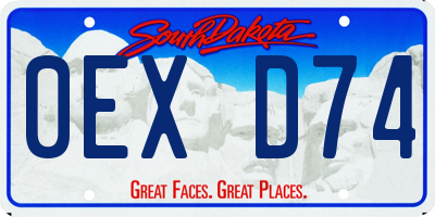SD license plate 0EXD74