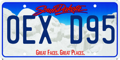SD license plate 0EXD95