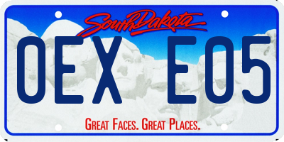 SD license plate 0EXE05
