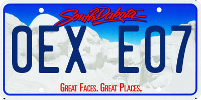 SD license plate 0EXE07