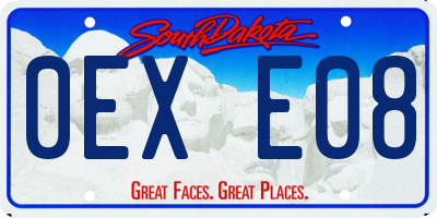 SD license plate 0EXE08