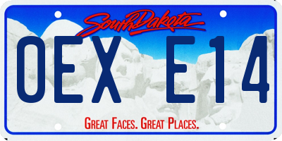 SD license plate 0EXE14