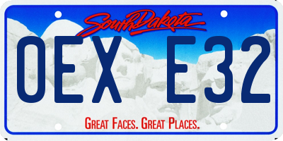 SD license plate 0EXE32