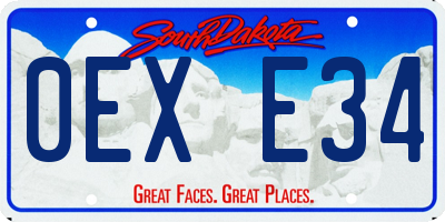 SD license plate 0EXE34