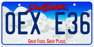 SD license plate 0EXE36