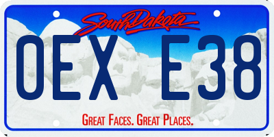 SD license plate 0EXE38