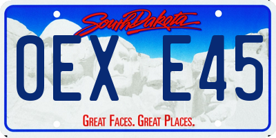 SD license plate 0EXE45