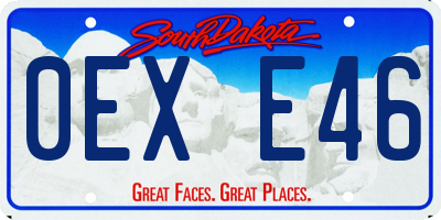 SD license plate 0EXE46