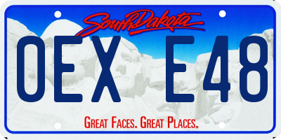 SD license plate 0EXE48