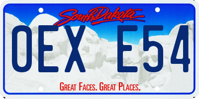 SD license plate 0EXE54