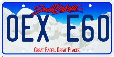 SD license plate 0EXE60