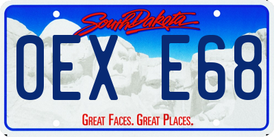 SD license plate 0EXE68