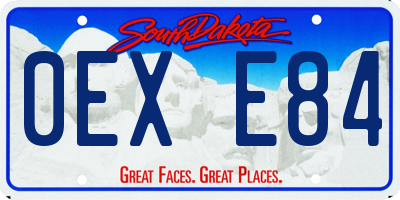 SD license plate 0EXE84
