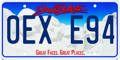 SD license plate 0EXE94