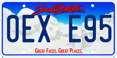 SD license plate 0EXE95