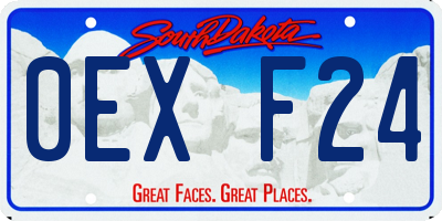 SD license plate 0EXF24