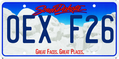 SD license plate 0EXF26