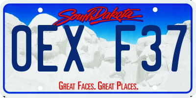 SD license plate 0EXF37
