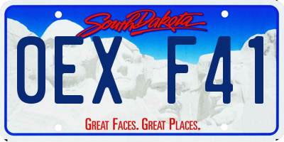 SD license plate 0EXF41