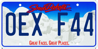 SD license plate 0EXF44