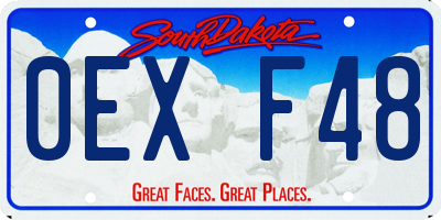 SD license plate 0EXF48