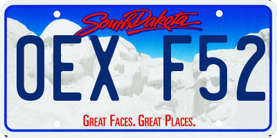 SD license plate 0EXF52