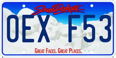 SD license plate 0EXF53