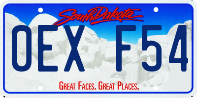 SD license plate 0EXF54
