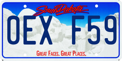 SD license plate 0EXF59