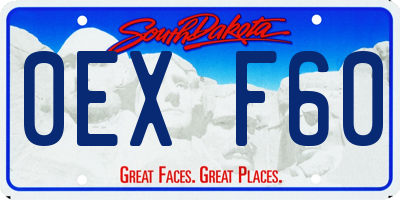 SD license plate 0EXF60