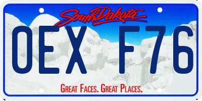 SD license plate 0EXF76