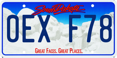 SD license plate 0EXF78