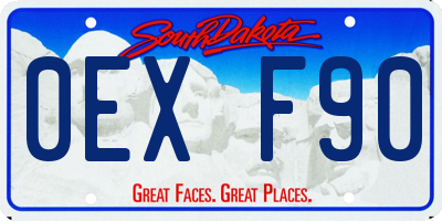SD license plate 0EXF90