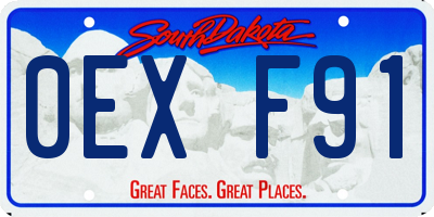 SD license plate 0EXF91
