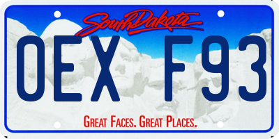 SD license plate 0EXF93