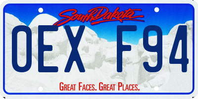 SD license plate 0EXF94