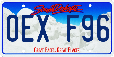 SD license plate 0EXF96