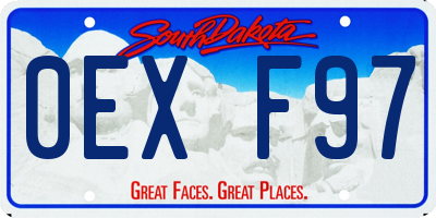 SD license plate 0EXF97