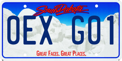 SD license plate 0EXG01