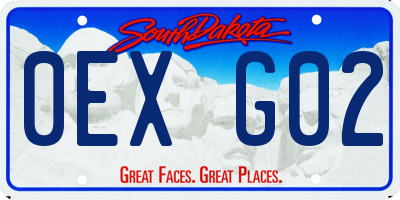 SD license plate 0EXG02