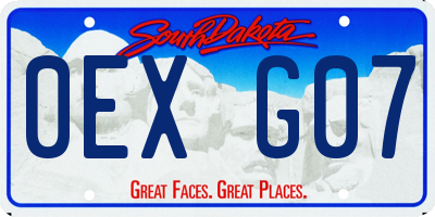 SD license plate 0EXG07