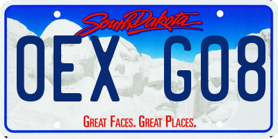 SD license plate 0EXG08
