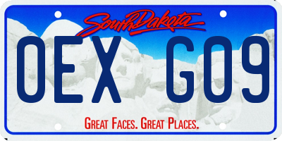 SD license plate 0EXG09