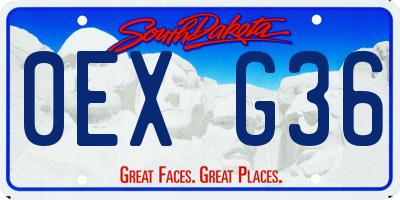 SD license plate 0EXG36