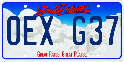 SD license plate 0EXG37