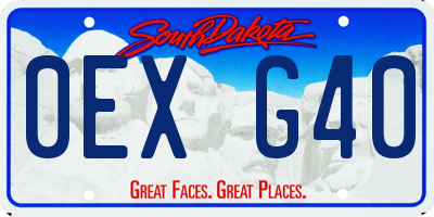 SD license plate 0EXG40
