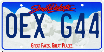 SD license plate 0EXG44