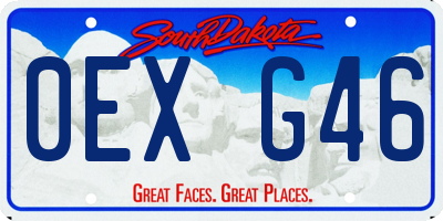 SD license plate 0EXG46