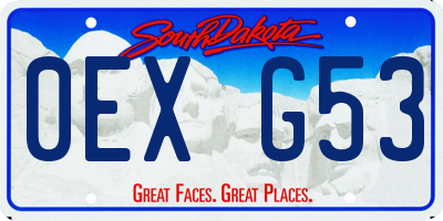 SD license plate 0EXG53