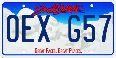 SD license plate 0EXG57